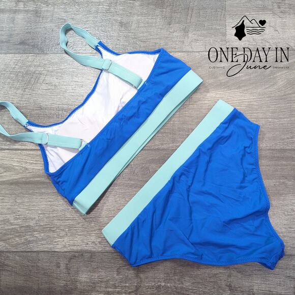 Aleumdr Ribbed Crop Bikini Swimsuit Size L - Picture 5 of 5